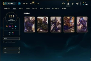 Conta prata 3 com 153 Champs e 121 Skins + 5 Vitoriosas - League of Legends LOL