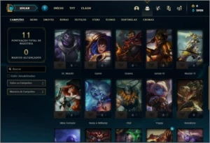 Conta ouro 4 com 3 skins e 27  champs - League of Legends LOL