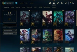 Conta ouro 4 com 3 skins e 27  champs - League of Legends LOL
