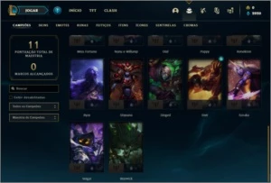 Conta ouro 4 com 3 skins e 27  champs - League of Legends LOL