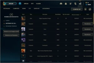 Conta ouro 4 com 3 skins e 27  champs - League of Legends LOL