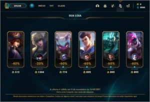 Conta ouro 4 com 3 skins e 27  champs - League of Legends LOL