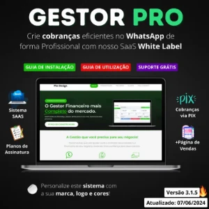 Sistema de cobrança via  [conteúdo removido] App  GESTOR PRO - Softwares e Licenças