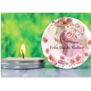 Vela na Lata Personalizada Dia da Mulher - Artesanato e Personalizados