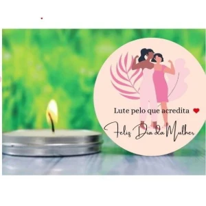 Vela na Lata Personalizada Dia da Mulher - Artesanato e Personalizados