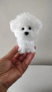 Miniatura Poodle - Amigurumi de Crochê com Feltragem - Artesanato e Personalizados