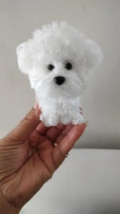 Miniatura Poodle - Amigurumi de Crochê com Feltragem - Artesanato e Personalizados
