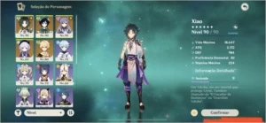 conta ar 55 xiao venti keqing qiqi c1 harpa celestial - Genshin Impact