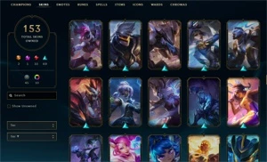 CONTA LOL EX D1 FULL CHAMPS 153 SKINS 2 ULTIMATES - League of Legends