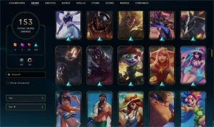 CONTA LOL EX D1 FULL CHAMPS 153 SKINS 2 ULTIMATES - League of Legends