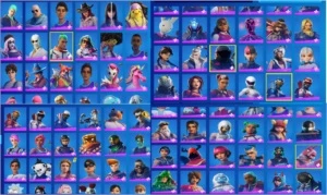 conta fortnite 310 skins muitos passes wild cat minty e etc