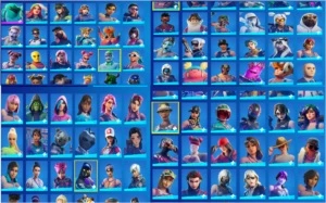 conta fortnite 310 skins muitos passes wild cat minty e etc