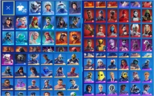 conta fortnite 310 skins muitos passes wild cat minty e etc