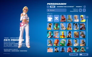 Conta fortnite barata com 60 skins, com passe ativo