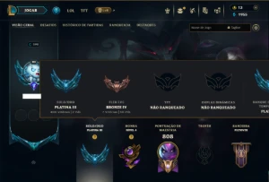 Platina 3 com TODOS os Champs e 129 Skins ( MONO JG ) - League of Legends LOL