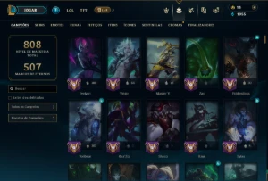 Platina 3 com TODOS os Champs e 129 Skins ( MONO JG ) - League of Legends LOL