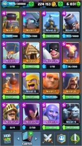 Conta Clash Royale - 220k ouro/6k gemas/6lendárias/Alt. Nome