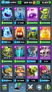 Conta Clash Royale - 220k ouro/6k gemas/6lendárias/Alt. Nome