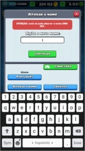 Conta Clash Royale - 220k ouro/6k gemas/6lendárias/Alt. Nome
