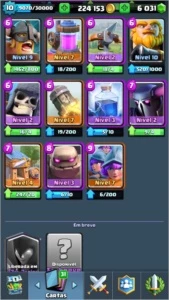 Conta Clash Royale - 220k ouro/6k gemas/6lendárias/Alt. Nome