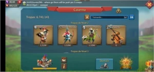 240M 6.7M de tropas mistas - Lords Mobile