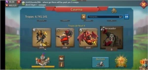 240M 6.7M de tropas mistas - Lords Mobile
