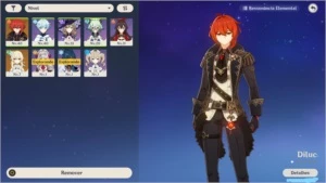Diluc | AR 22 | Varias armas | 4 - 4* - Genshin Impact