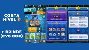 Conta Clash Royale Nível 50 com Fênix + Monge + Brinde