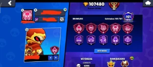 Conta Brawl Stars Com 100K De Troféus E Mestre