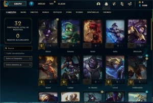 Conta de lol MESTRE 65% de win rate - League of Legends
