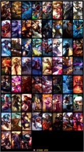 Plat 2 ouro 3 flex / 59 skins / quase Full champs - League of Legends LOL