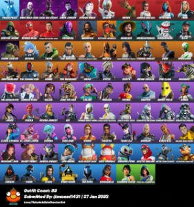 1100VBUCKS ⭐️ 88 skins ⭐️Clube atual⭐️Passe atual 141⭐️ - Fortnite