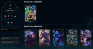 Conta LoL (Prata 2) (7 skins) (37 campeões) - League of Legends
