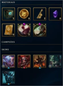 Conta LoL (Prata 2) (7 skins) (37 campeões) - League of Legends