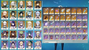 16 chars T5 + 13 armas T5, todos os arcontes e etc... - Genshin Impact