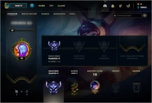 CONTA DIAMANTE IV LOL - League of Legends