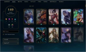 |CONTA LEAGUE OF LEGENDS| GOLD IV - 149 Skins - 131 Campeões LOL