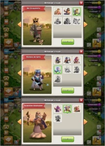 CV13 FULL TH13 6 CONSTRUTOR 7 SKINS VISUAL VILA GEMAS - Clash of Clans