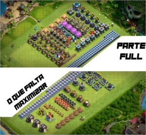 CV13 FULL TH13 6 CONSTRUTOR 7 SKINS VISUAL VILA GEMAS - Clash of Clans