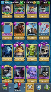 Conta Clash Royale Nvl 64 Com 47 Cartas De Elite