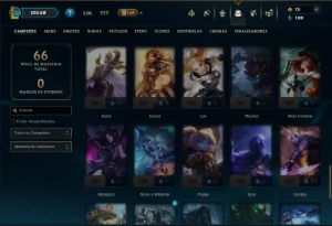 Prata 1 com 60 Champs e 18 Skins - League of Legends LOL
