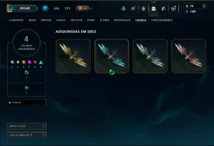 Prata 1 com 60 Champs e 18 Skins - League of Legends LOL
