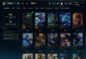 Prata 1 com 60 Champs e 18 Skins - League of Legends LOL