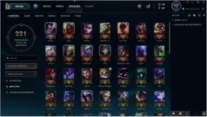 Conta League of Legends Diamante IV com borda Diamante. LOL