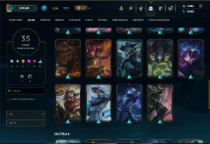 Bronze 2 com 55 Champs e 35 Skins ( MAIN ADC ) - League of Legends LOL