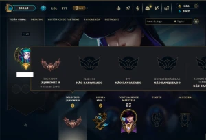 Bronze 2 com 55 Champs e 35 Skins ( MAIN ADC ) - League of Legends LOL