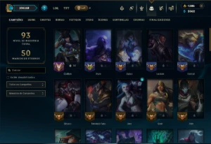Bronze 2 com 55 Champs e 35 Skins ( MAIN ADC ) - League of Legends LOL