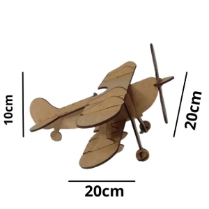 Kit Avião Biplano 23cm Mdf Corte Laser Personalizado,... - Artesanato e Personalizados