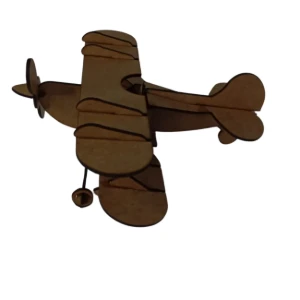 Kit Avião Biplano 23cm Mdf Corte Laser Personalizado,... - Artesanato e Personalizados