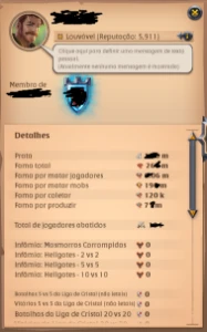 Conta no servidor WEST com fundador cristal 650D de premium! - Albion Online